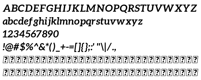 Aperçu de la police Aleo Bold Italic