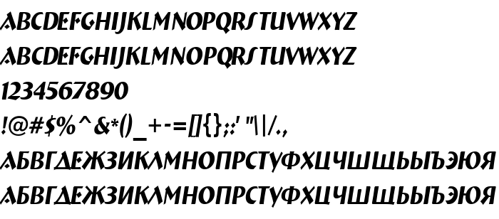 Aperçu de la police a_BremenNr Italic