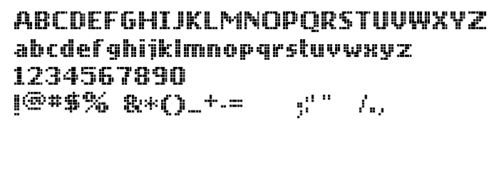 Aperçu de la police Mobile Font